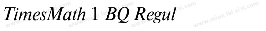 TimesMath 1 BQ Regul字体转换